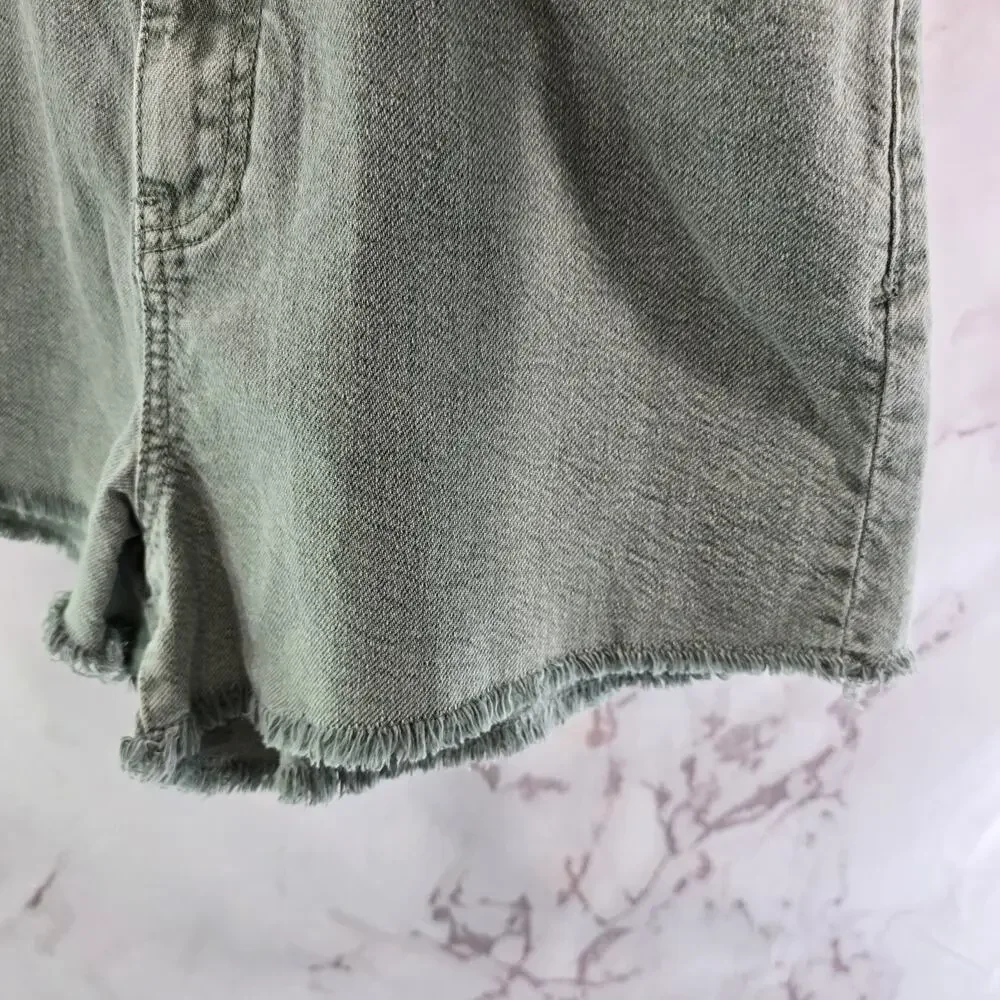Anthropologie Shorts Womens Small Green High Rise Denim Jeans Pilcro